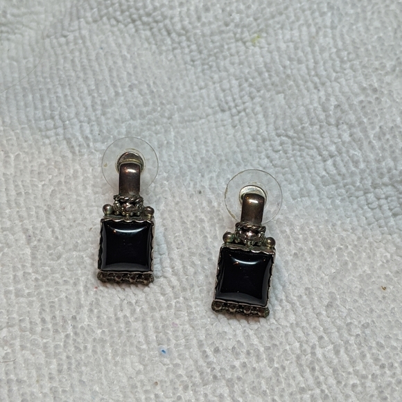 💍Square black earrings - Picture 2 of 4
